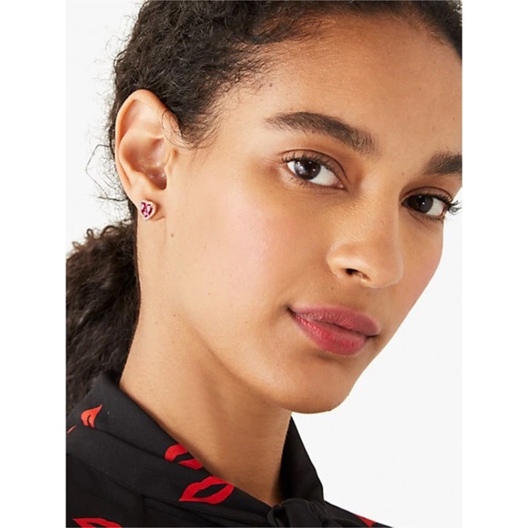 KATE SPADE • Spell It Out Heart Earrings - Picture 2 of 4